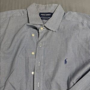 Polo by Ralph Lauren Navy Checkered Button Down Shirt